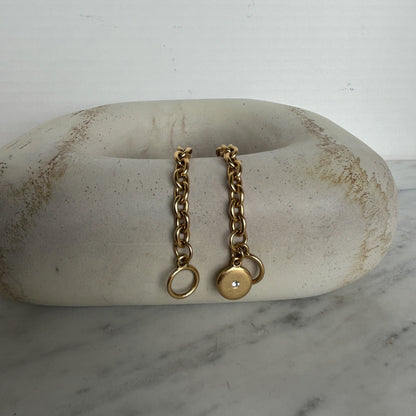 Gold Bracelet with Round Charm